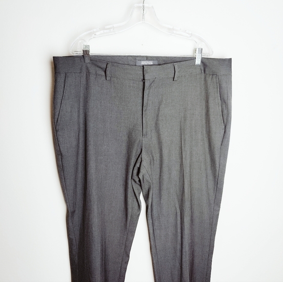 Kenneth Cole Reaction Men's Grey Flat Front Office Dress Suit Pants, Sz 38/30 - Picture 2 of 12